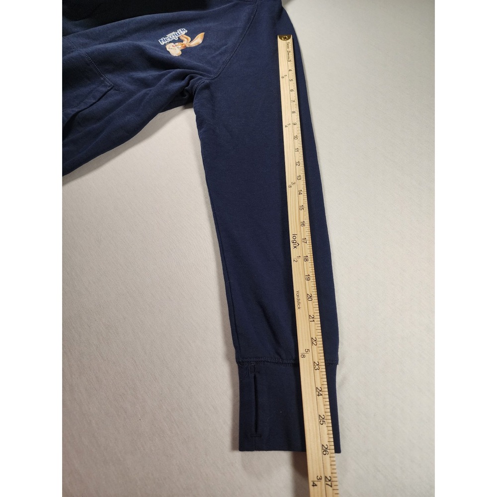 Nestle Nesquik Hoodie Mens M Keep on Chuggin Quicky Bunny Y2K Retro Navy Blue - Picture 7 of 11